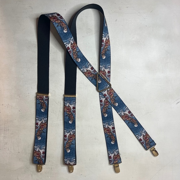 Vintage The Night Before Christmas Men's Suspenders Suspender Belt Germany - Picture 1 of 6